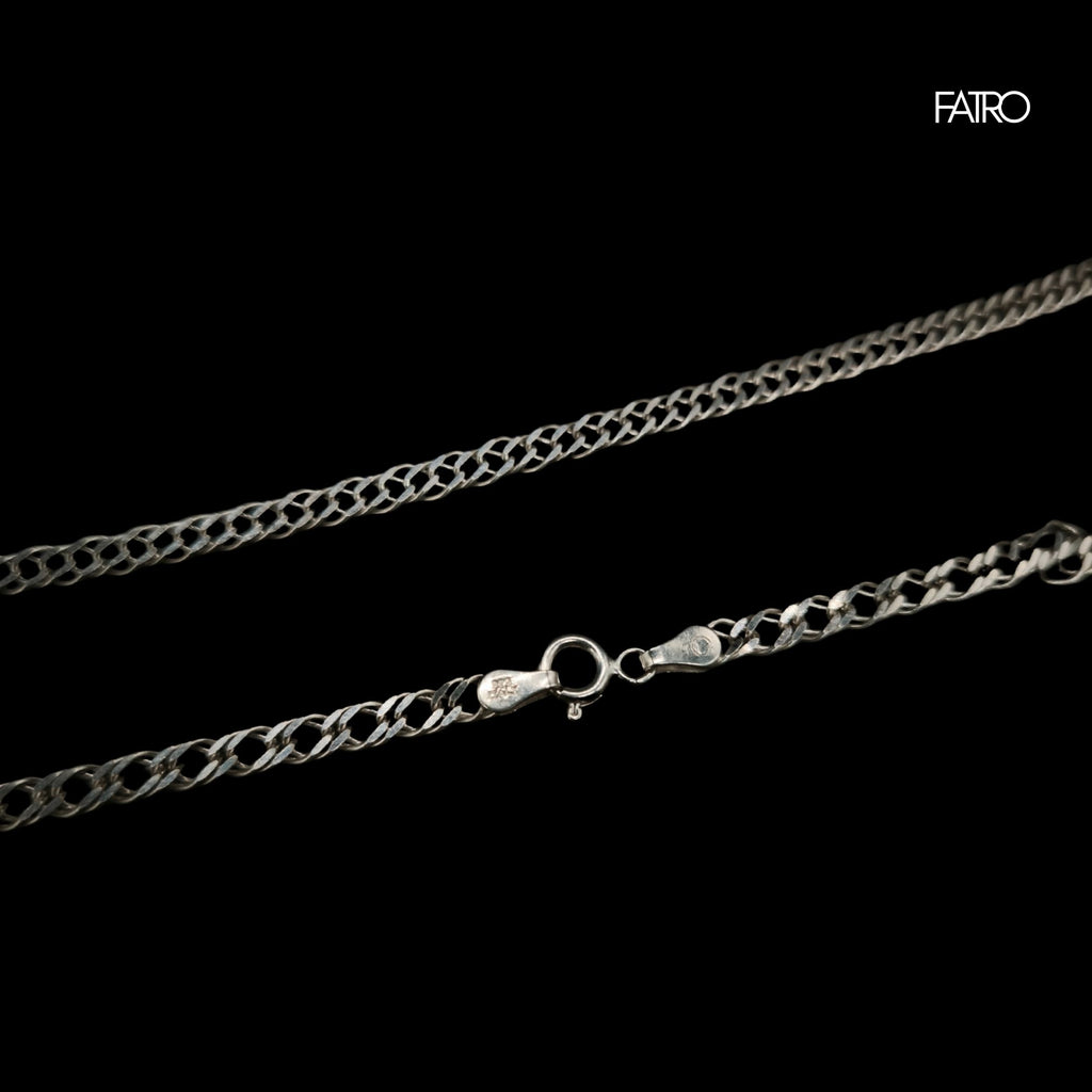 Cadena - Doble Grumet 4 Milimetros Plata 925