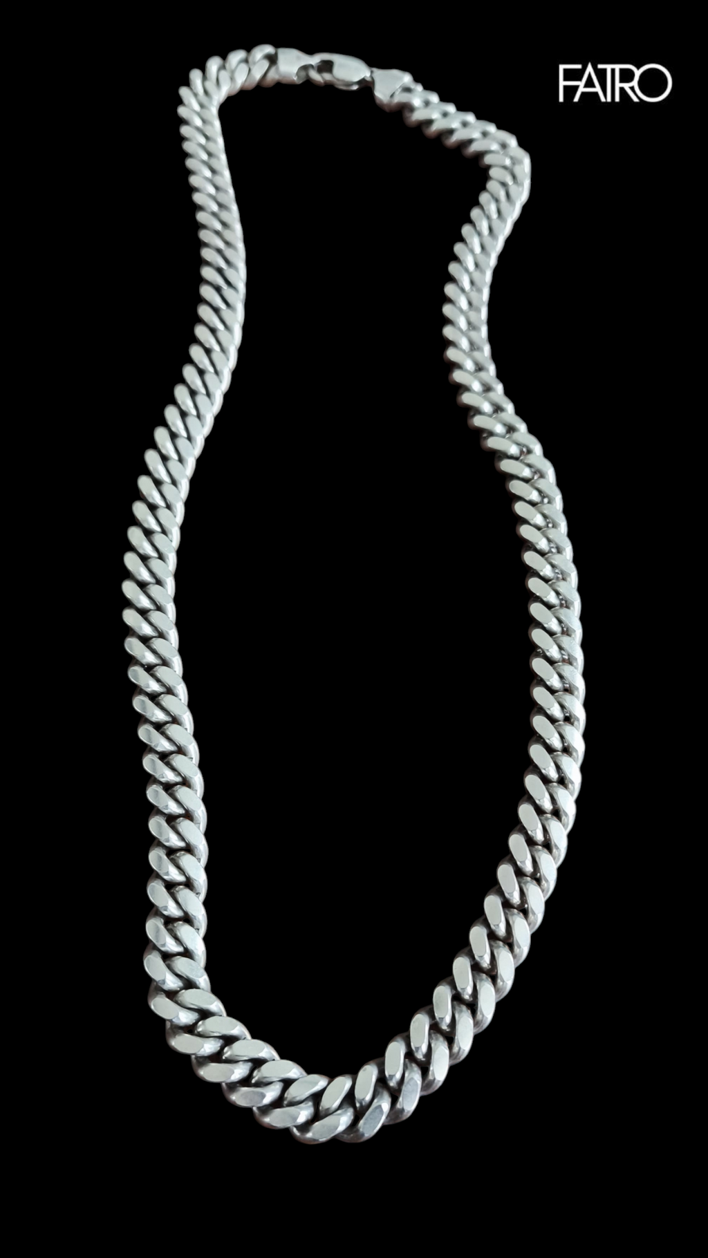 Cadena cubana de plata